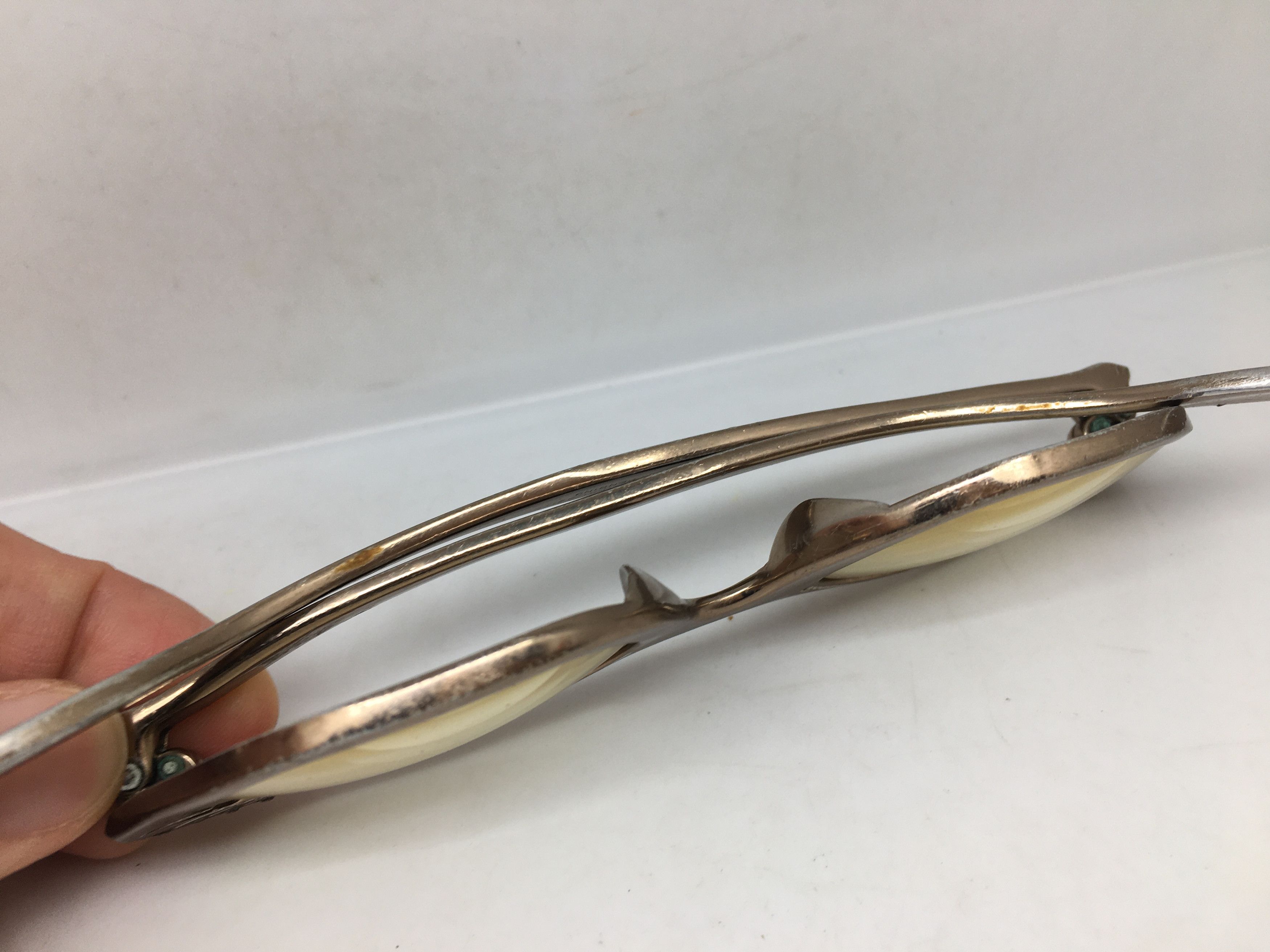 Vintage Vintage 50s TURA Woman Aluminum Brown Cateye Eyeglasses Size ONE SIZE - 10 Thumbnail