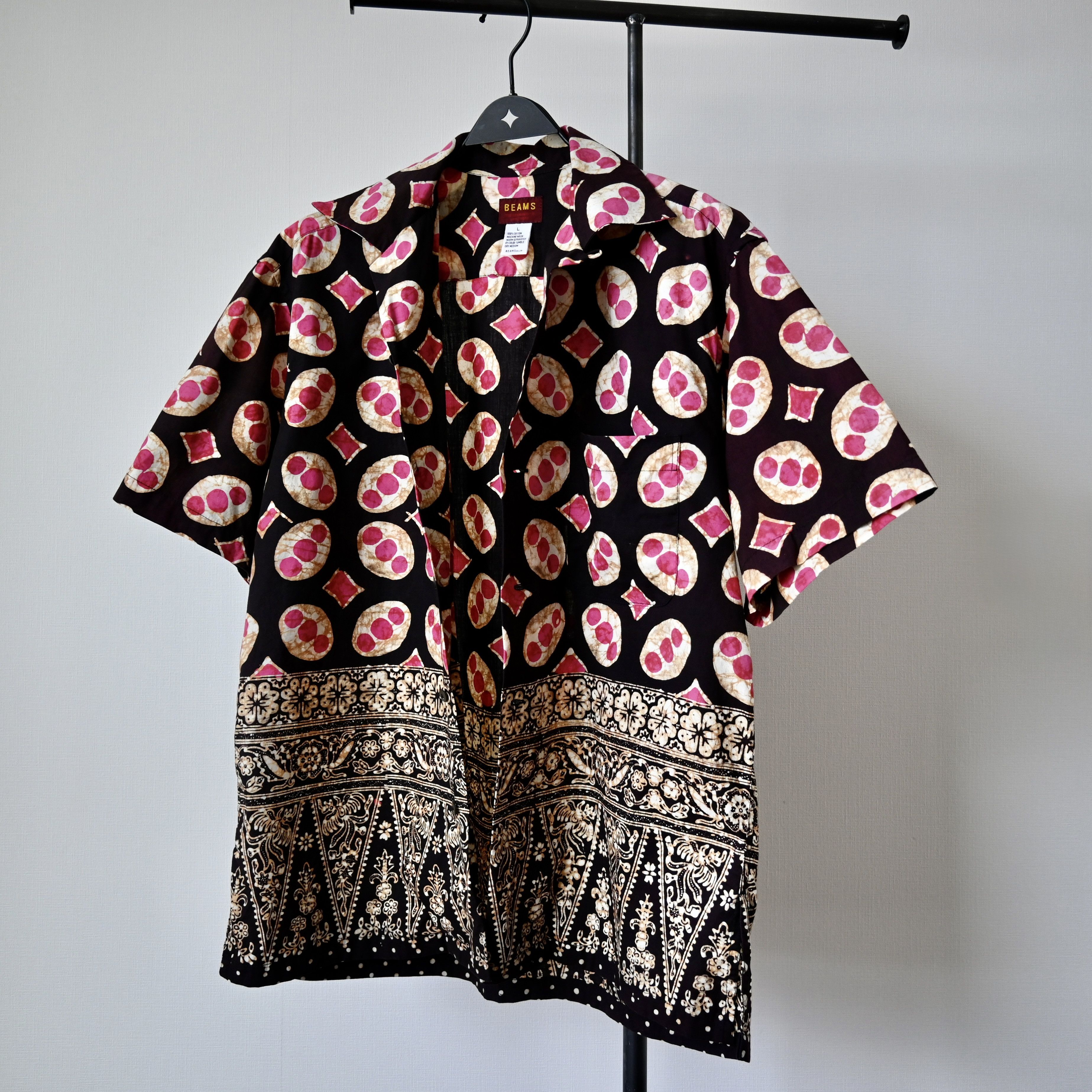 Beams Japan Vintage 1990s BEAMS authentic batik cotton Hawaiian shirt Size US L / EU 52-54 / 3 - 23 Thumbnail