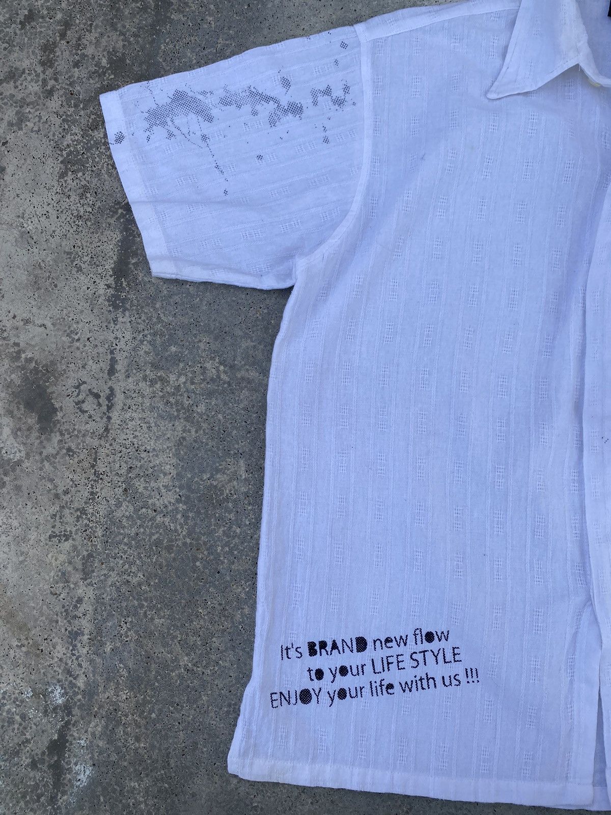 FCUK × French Connection 2000s Fcuk Wild Poems Button Up Shirt Size US L / EU 52-54 / 3 - 6 Thumbnail
