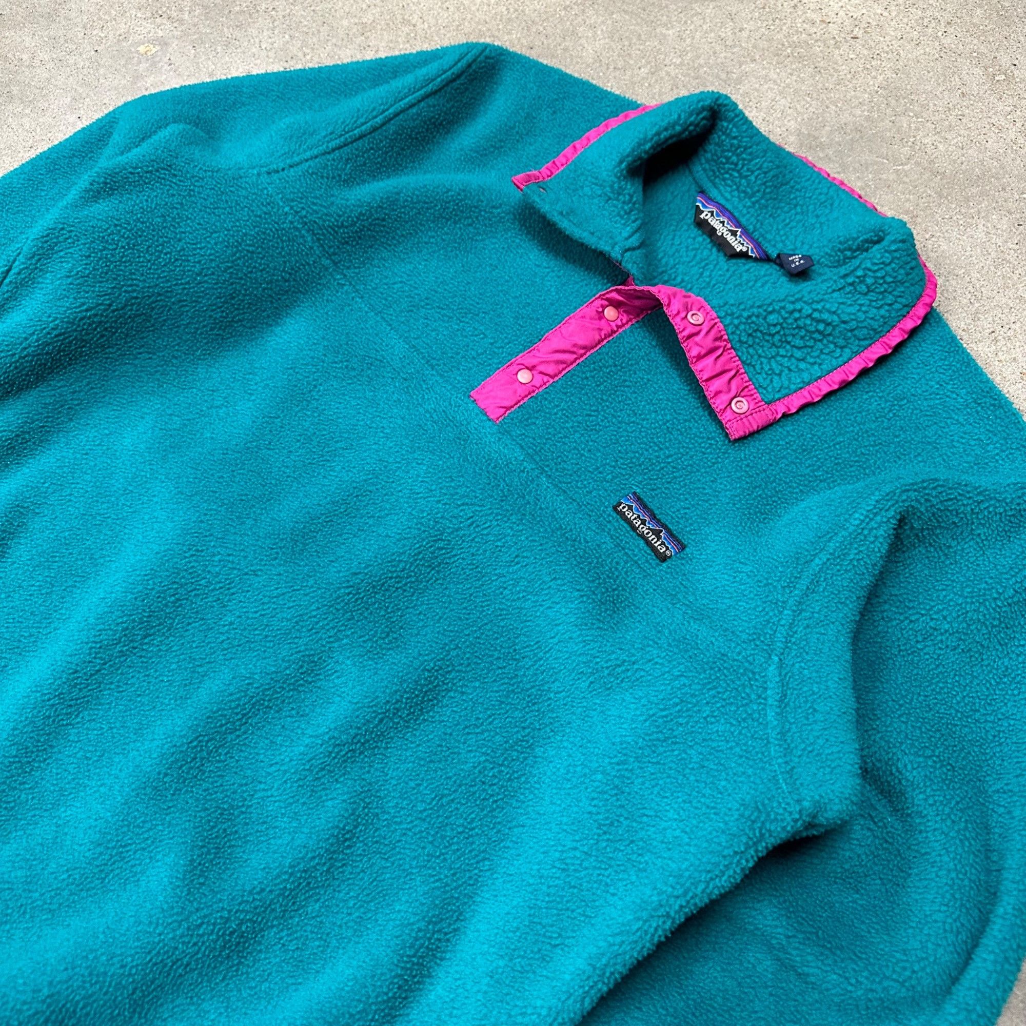 Patagonia × Vintage Vintage 90s Patagonia Snap Up Synchilla Pullover Fleece Jack Size US M / EU 48-50 / 2 - 2 Thumbnail