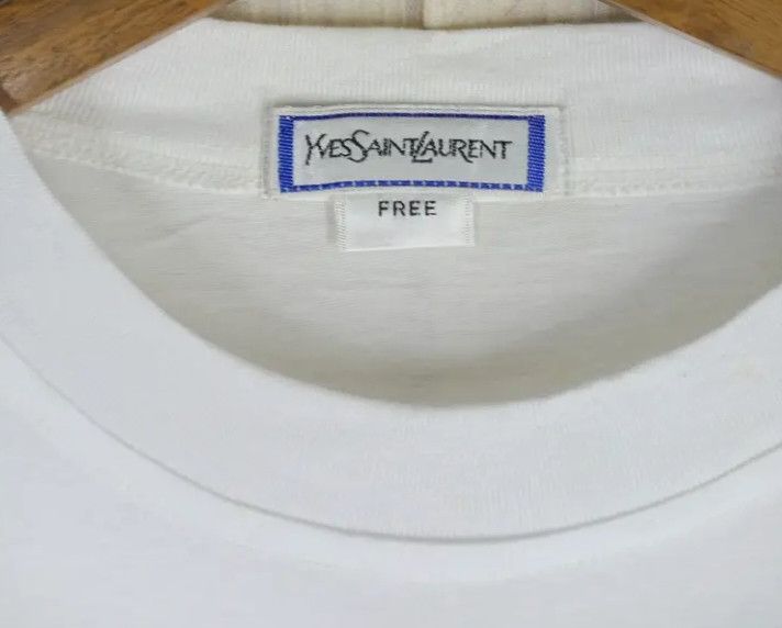 Yves Saint Laurent Vintage Yves Saint Laurent Spellout Logo Long Sleeve Tshirt Size US M / EU 48-50 / 2 - 8 Thumbnail