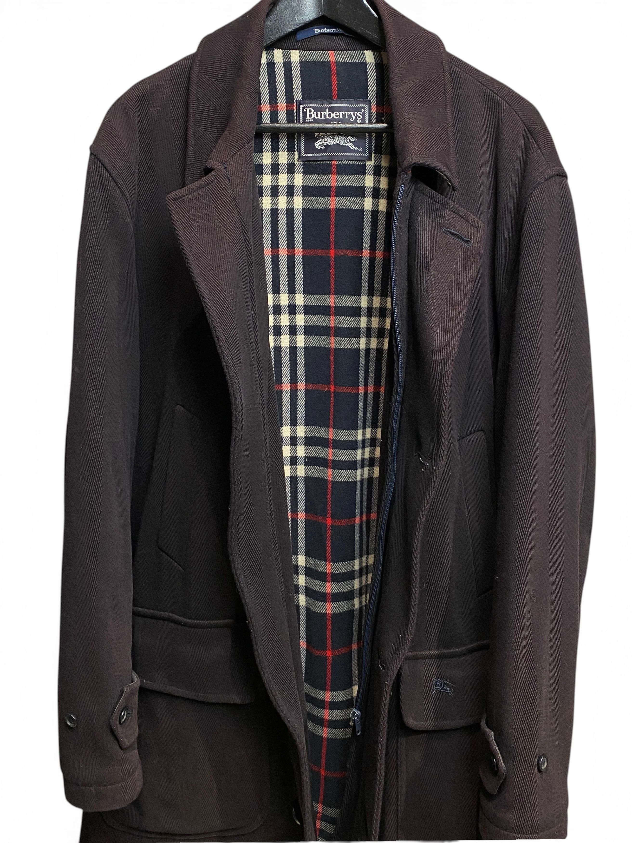 Burberry Burberrys Brown Wool Twill Nova Check Logo Field Jacket Coat Size US XXL / EU 58 / 5 - 7 Thumbnail