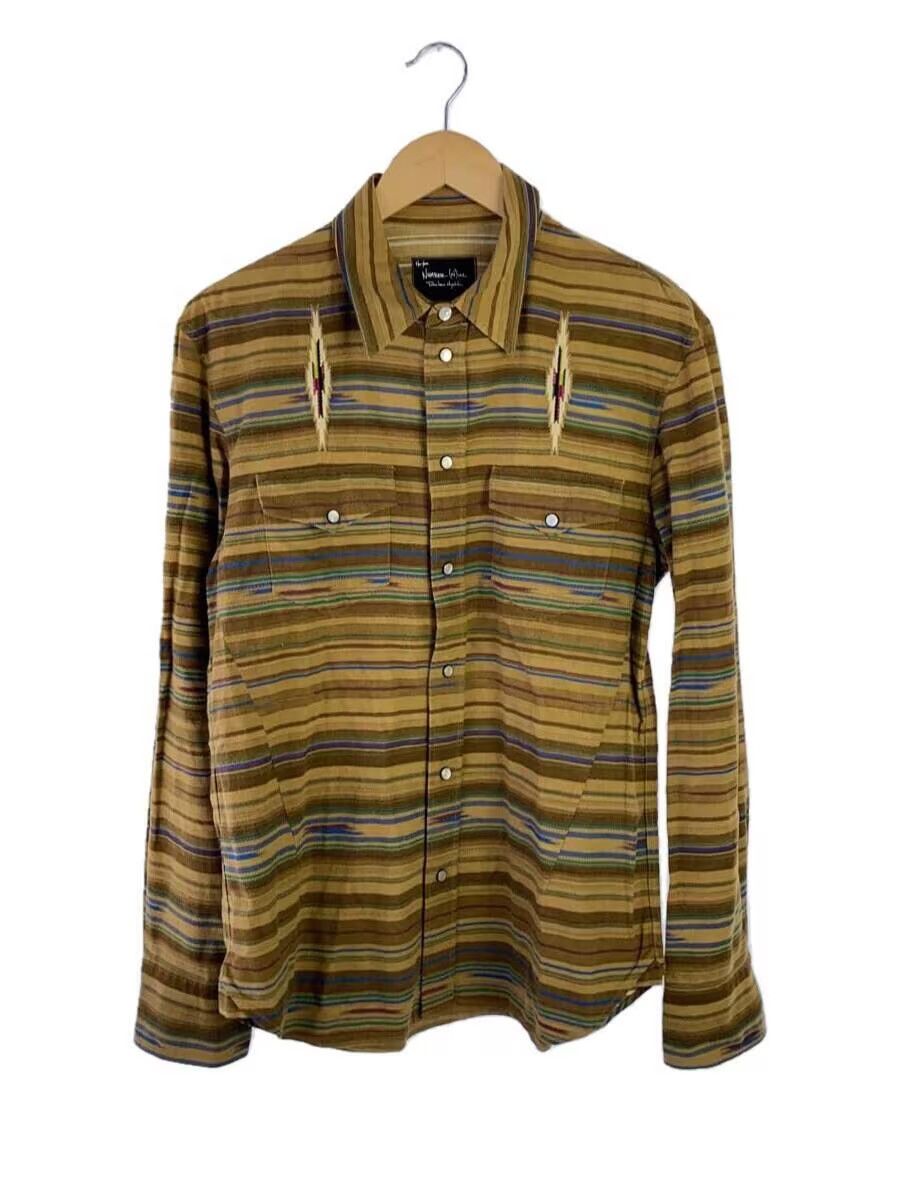 image of Number N Ine Aw07 Ortega Striped Button Shirt, Men's (Size Large)
