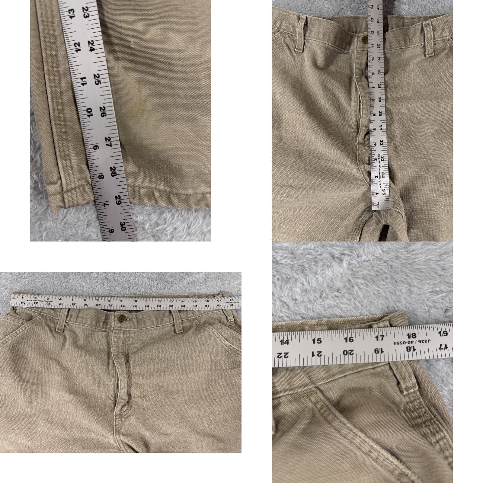 Carhartt Carhartt Jeans Adult 40 Beige Denim Carpenter Cargo Cotton READ 40x32 Size US 40 / EU 56 - 8 Thumbnail
