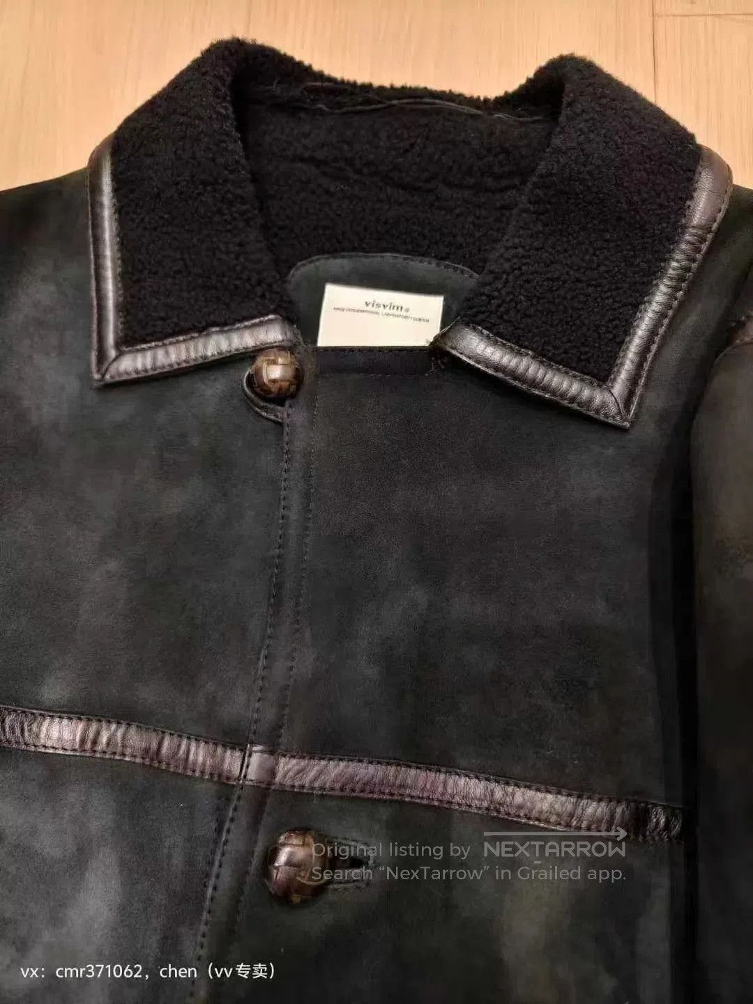 Visvim Black Suede Leather Trim Heavy Coat Size M. Size US M / EU 48-50 / 2 - 5 Thumbnail