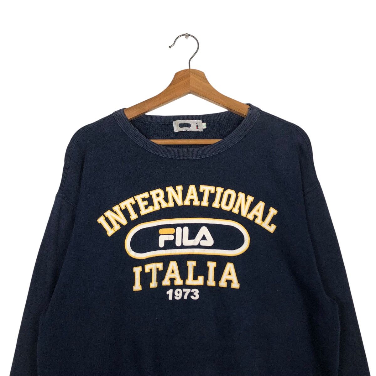 Fila × Japanese Brand 📌 Vintage Sweatshirt Fila Italia Big Logo Spell Out Design Size US L / EU 52-54 / 3 - 4 Thumbnail
