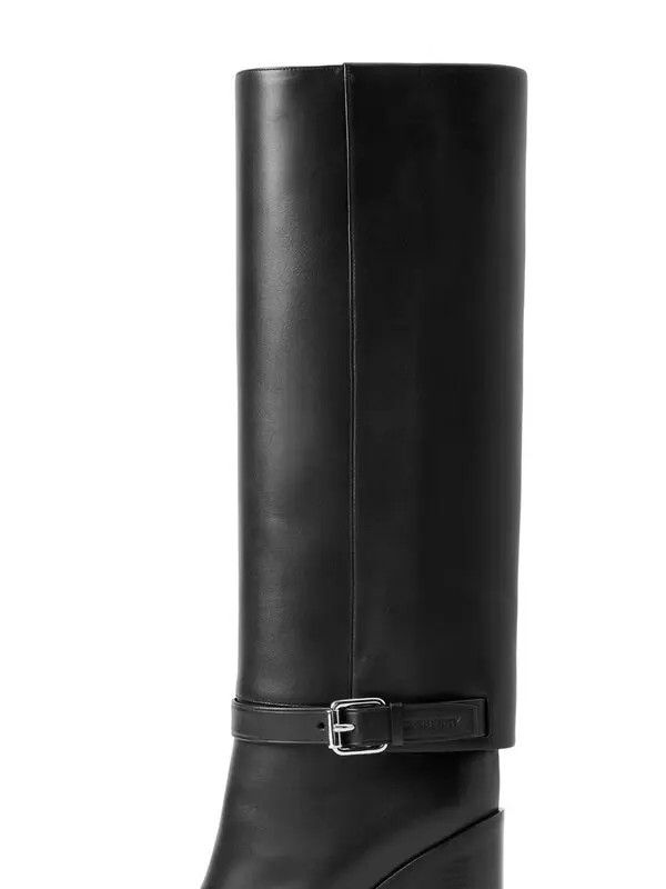 Burberry o1w1db10125 Leather Boots in Black Size US 7.5 / IT 37.5 - 2 Thumbnail