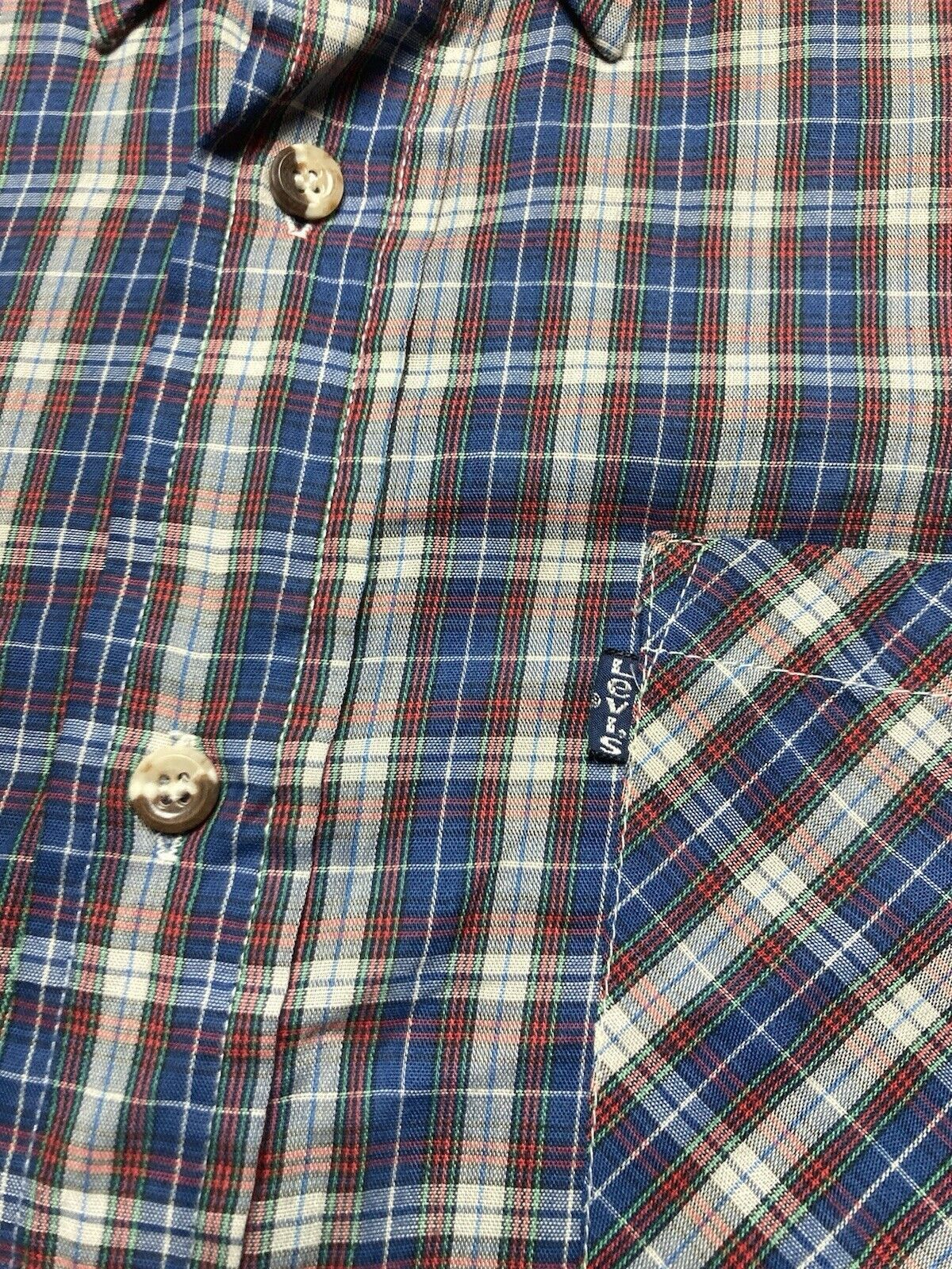 Levi's × Vintage VTG 70s Levis button shirt plaid check lightweight large Size US L / EU 52-54 / 3 - 3 Thumbnail