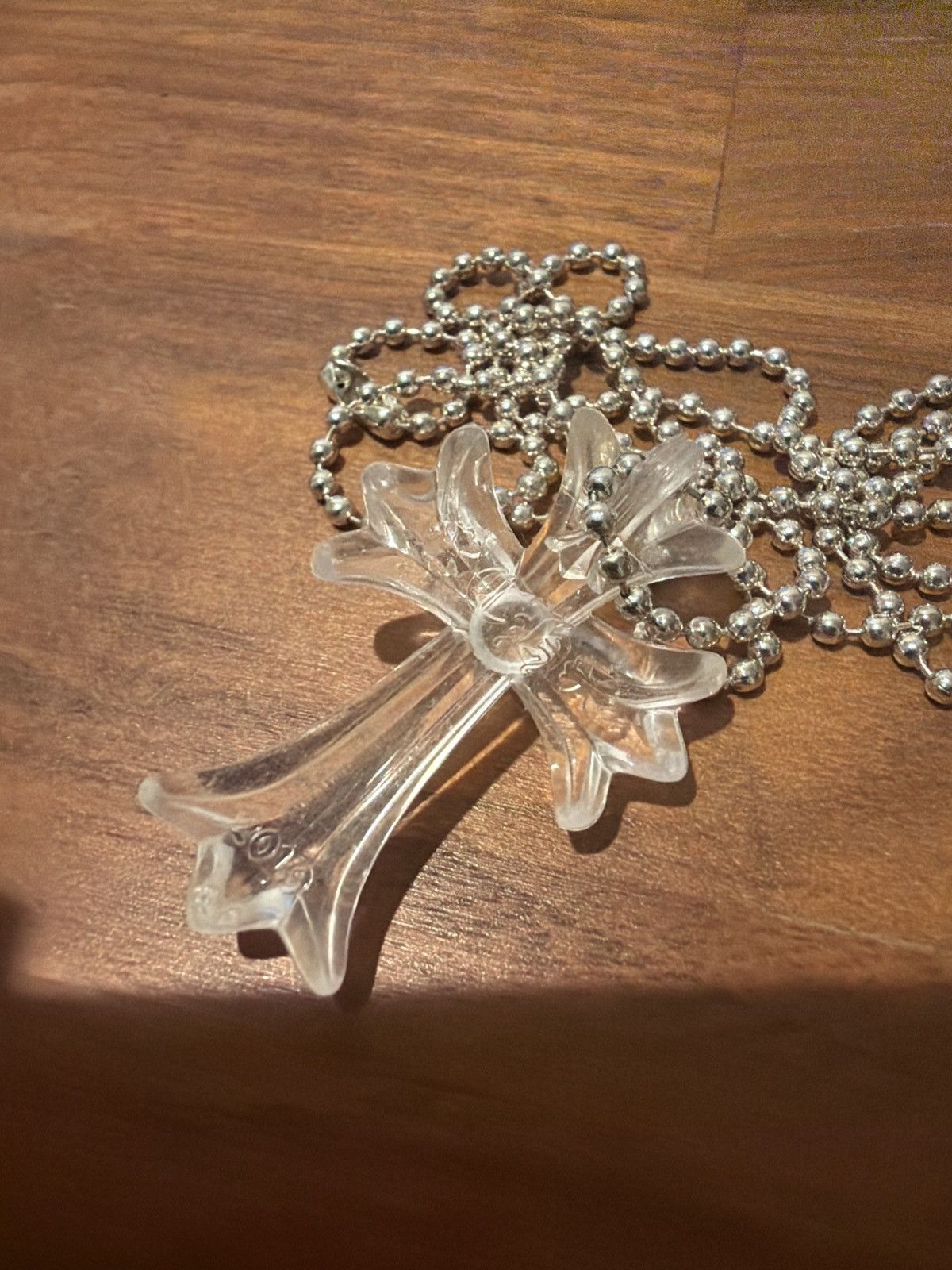 Chrome Hearts SILICONE CROSS NECKLACE "CLEAR" Size ONE SIZE - 9 Thumbnail