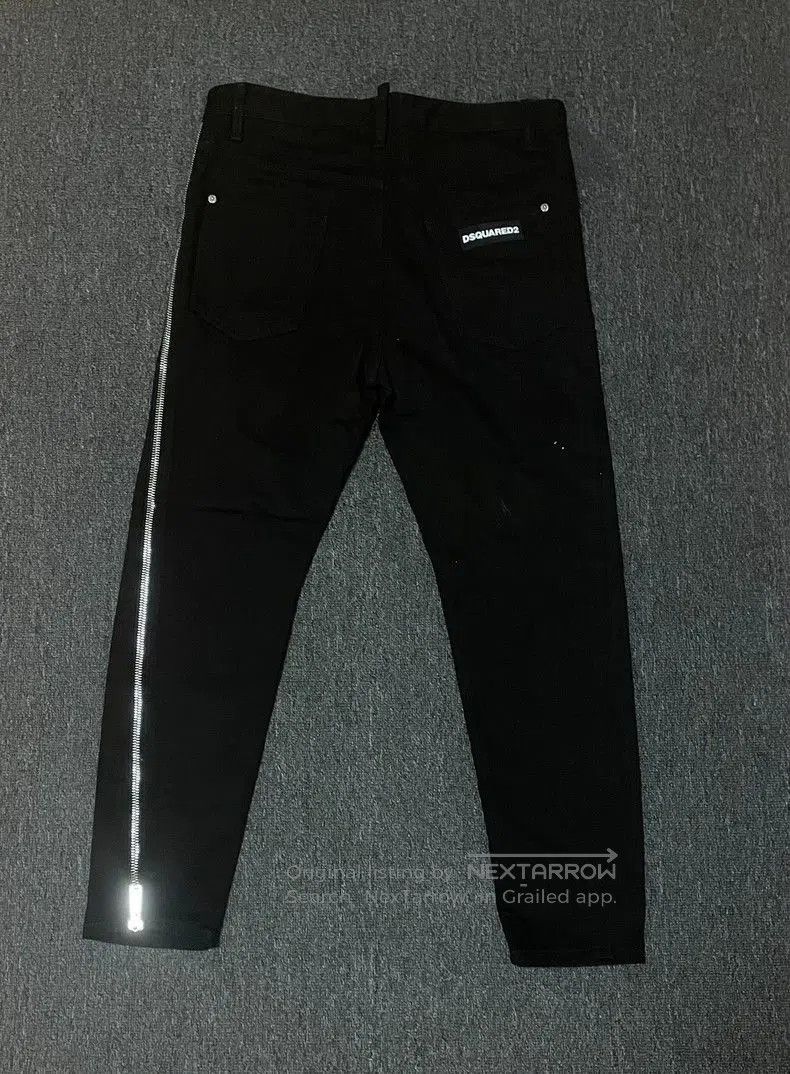 Dsquared2 Dsquared2 Side Zip Black Denim Jeans. Size US 34 / EU 50 - 1 Thumbnail