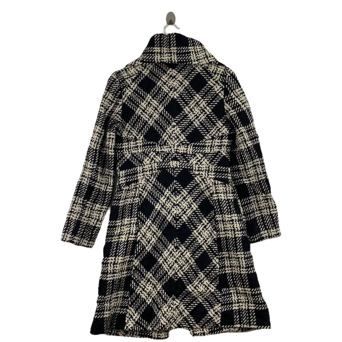 ATSURO TAYAMA × Japanese Brand ATSURO TAYAMA Japanese Designer Check Tartan Wool Long Coat Size S / US 4 / IT 40 - 4 Thumbnail