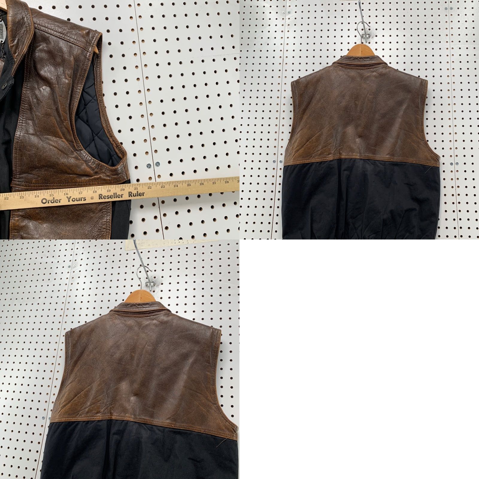 Vintage VINTAGE Le TIGRE Leather Vest Mens 42 Brown Insulated Sleeveless Jacket Size US XS / EU 42 / 0 - 9 Thumbnail