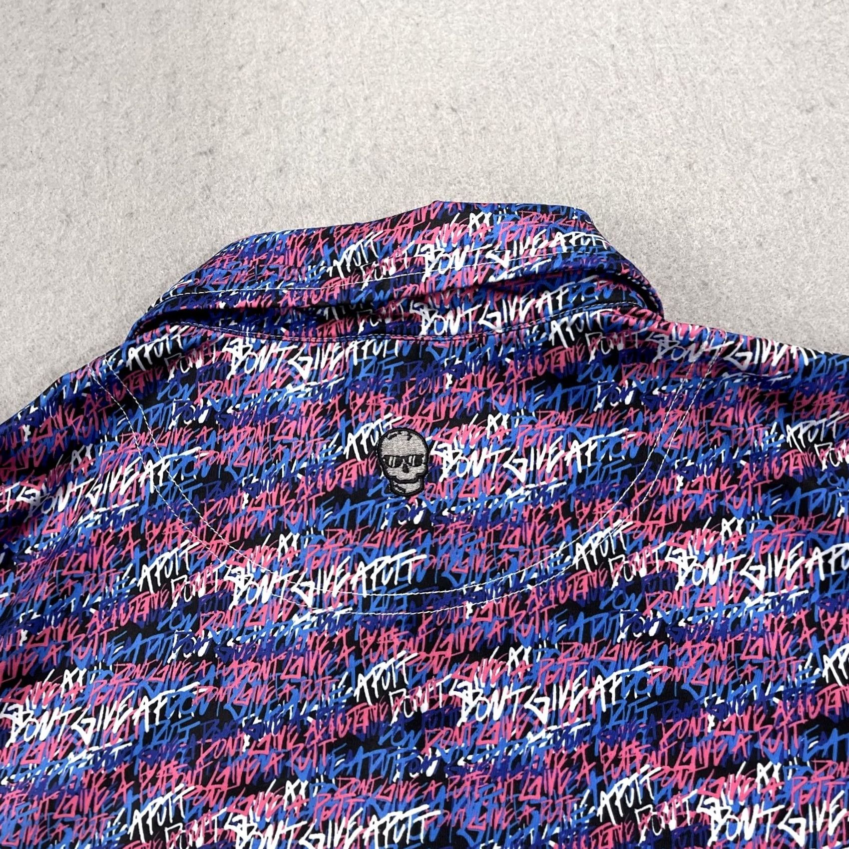 Vintage SWAG Polo Shirt Mens S Pink Golf Short Sleeve Collared Logo Skull Geometric Print Vibrant Abstract Tight Fit Summer Spring Blended Fabric Size US S / EU 44-46 / 1 - 7 Thumbnail