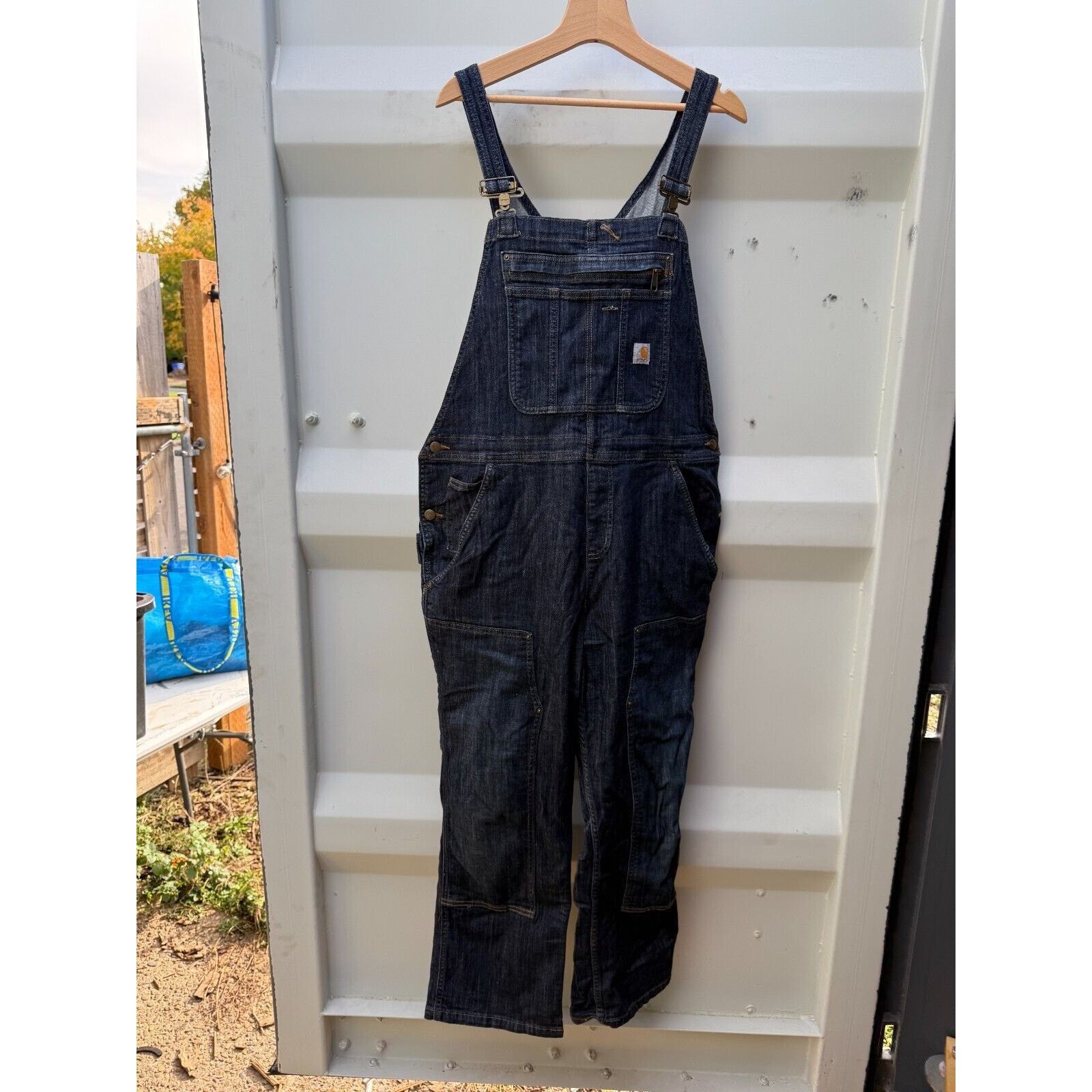 Carhartt Carhartt Double Front Bib Overalls Denim Womens XL B1 Size 38" / US 16 / IT 52 - 1 Thumbnail