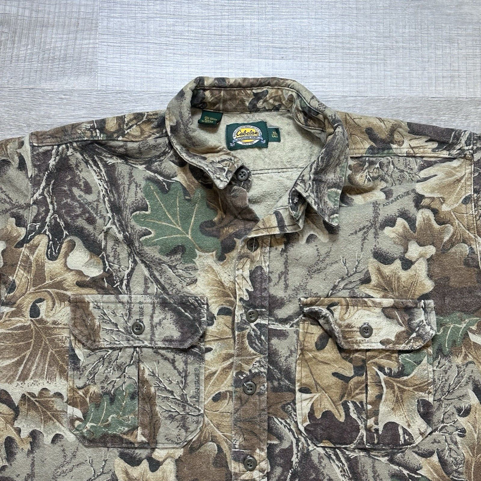 Cabelas Vintage Cabelas Mens Camouflage Button-Up Outdoor Shirt XLT Size US XL / EU 56 / 4 - 5 Thumbnail
