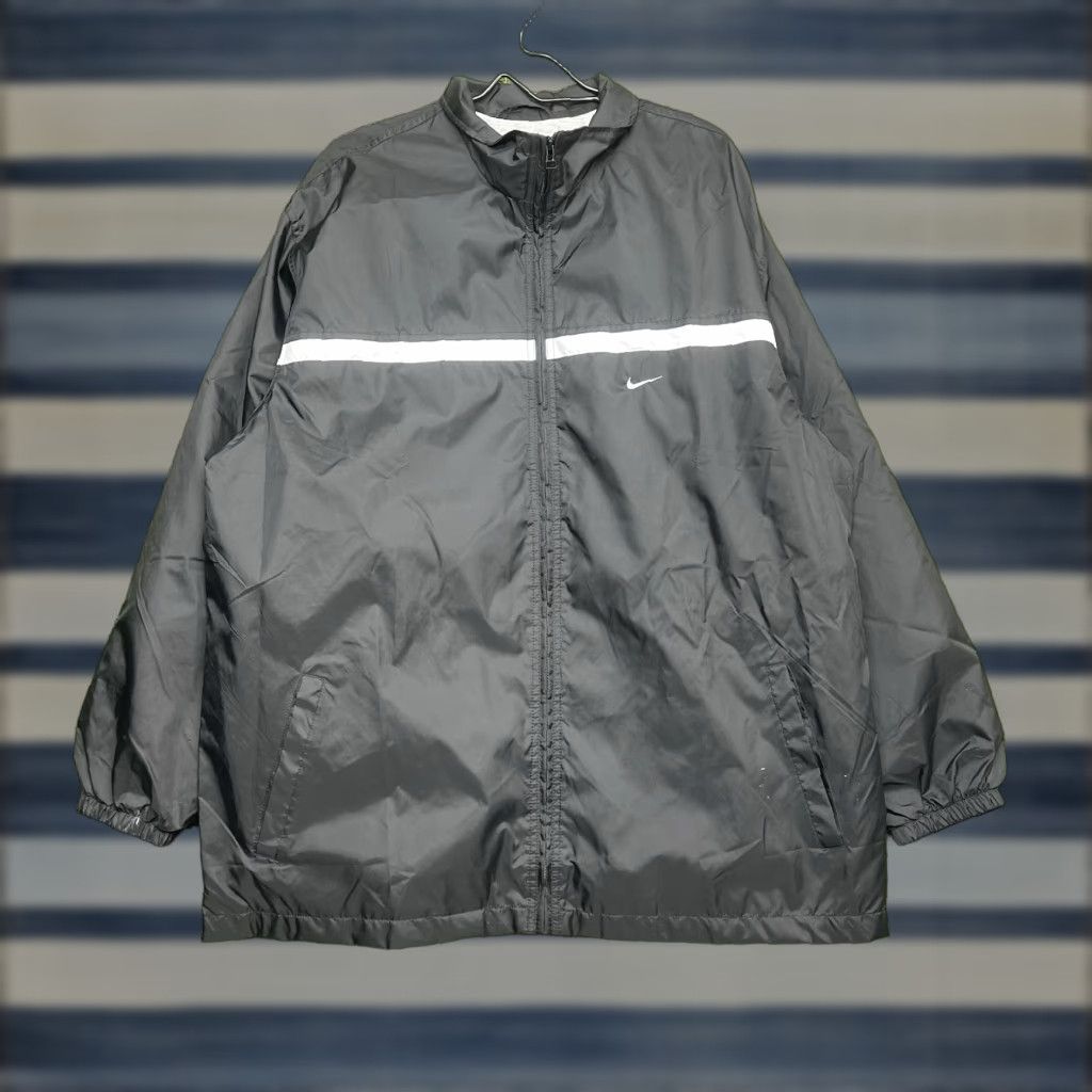 Nike VINTAGE Nike Track Jacket Mens XL Black Full Zip Up Windbreaker Fleece Lined Y2K Size US XL / EU 56 / 4 - 1 Thumbnail