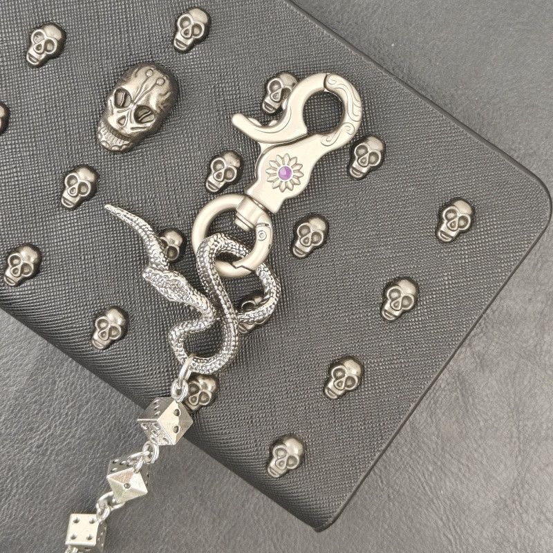 Vintage Summer Snake and Dice Pants Wallet Chain Retro Size 36 - 3 Thumbnail