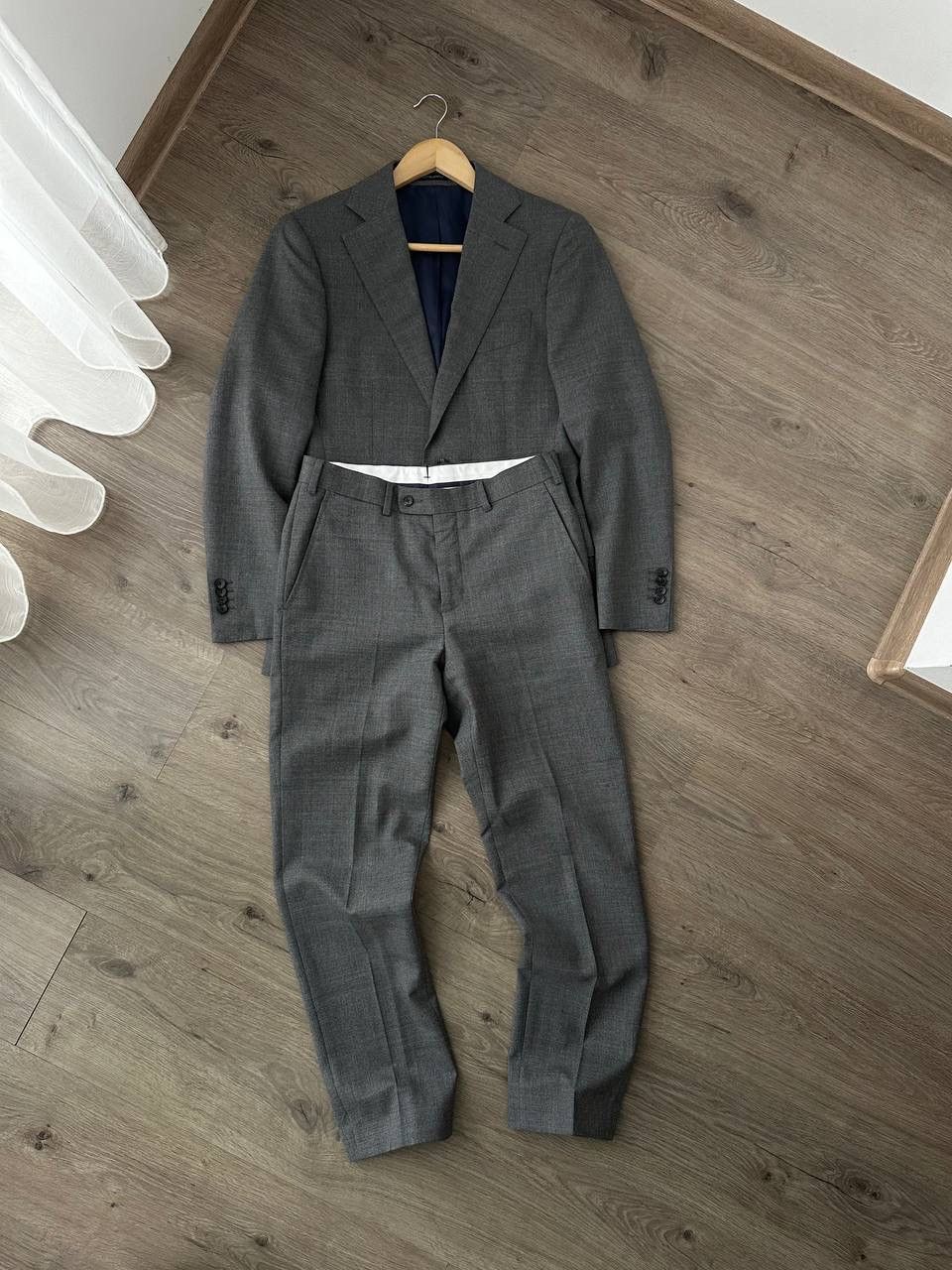Suitsupply × Vintage Vintage Suitsupply Brescia Spalla Ferrara Gray Mens 42 Suit Size 42S - 2 Thumbnail