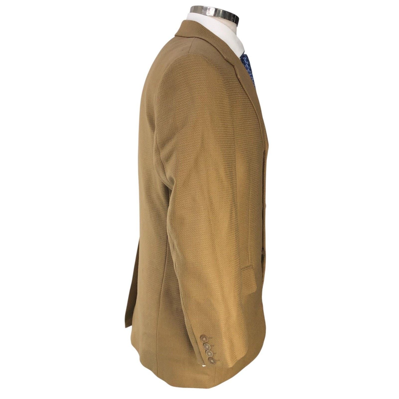 Daniel Hechter Daniel Hechter Blazer 40R Camel Wool Sport Coat Three Button Size 40R - 11 Thumbnail