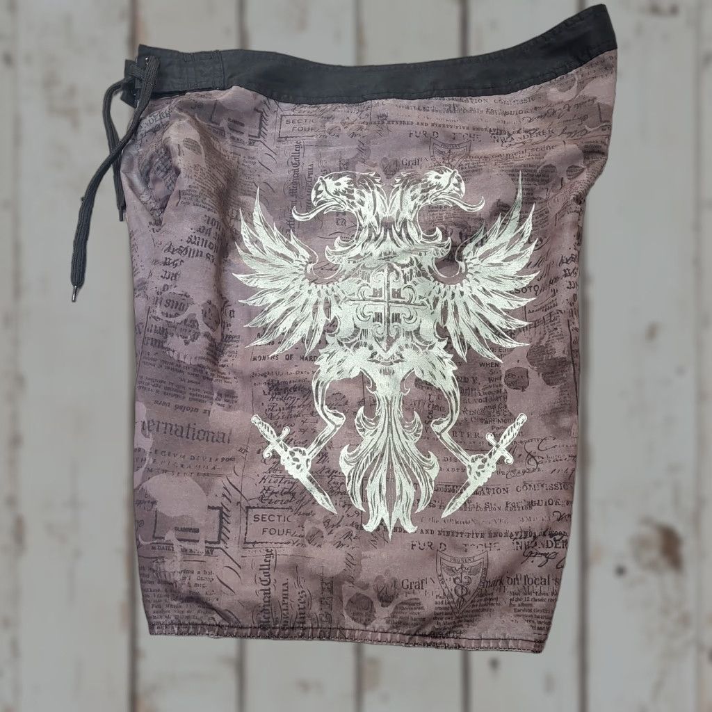 Joe Boxer Joe Boxer Board Shorts Men Size 34 Black Skulls Eagle Swim Trunks Size US 34 / EU 50 - 1 Thumbnail