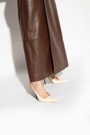 Saint Laurent Paris o1bcso1str1124 Kiss Slingback Pumps in Cream Size US 5 / IT 35 - 5 Thumbnail