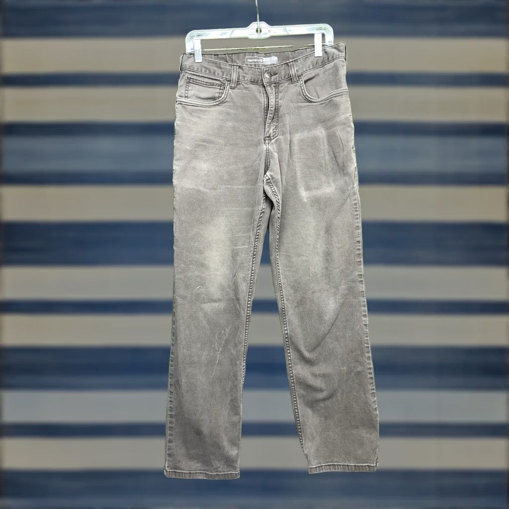 Carhartt Carhartt Pants Mens 32x32 Relaxed Fit Workwear Gray Distressed BN2517-M Size US 32 / EU 48 - 1 Thumbnail