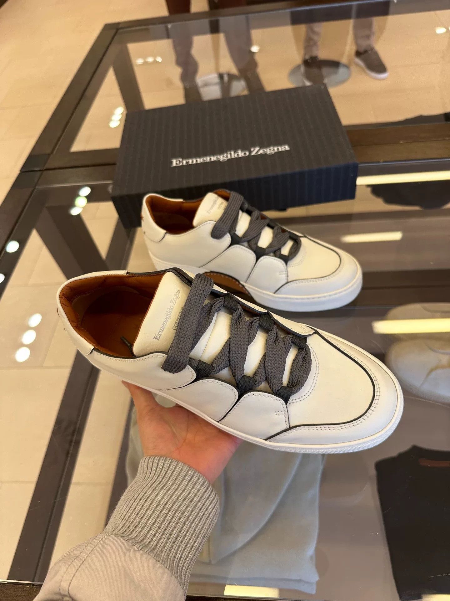 Ermenegildo Zegna Ermenegildo Zegna White Men’s Sneakers Size US 7 / EU 40 - 3 Thumbnail