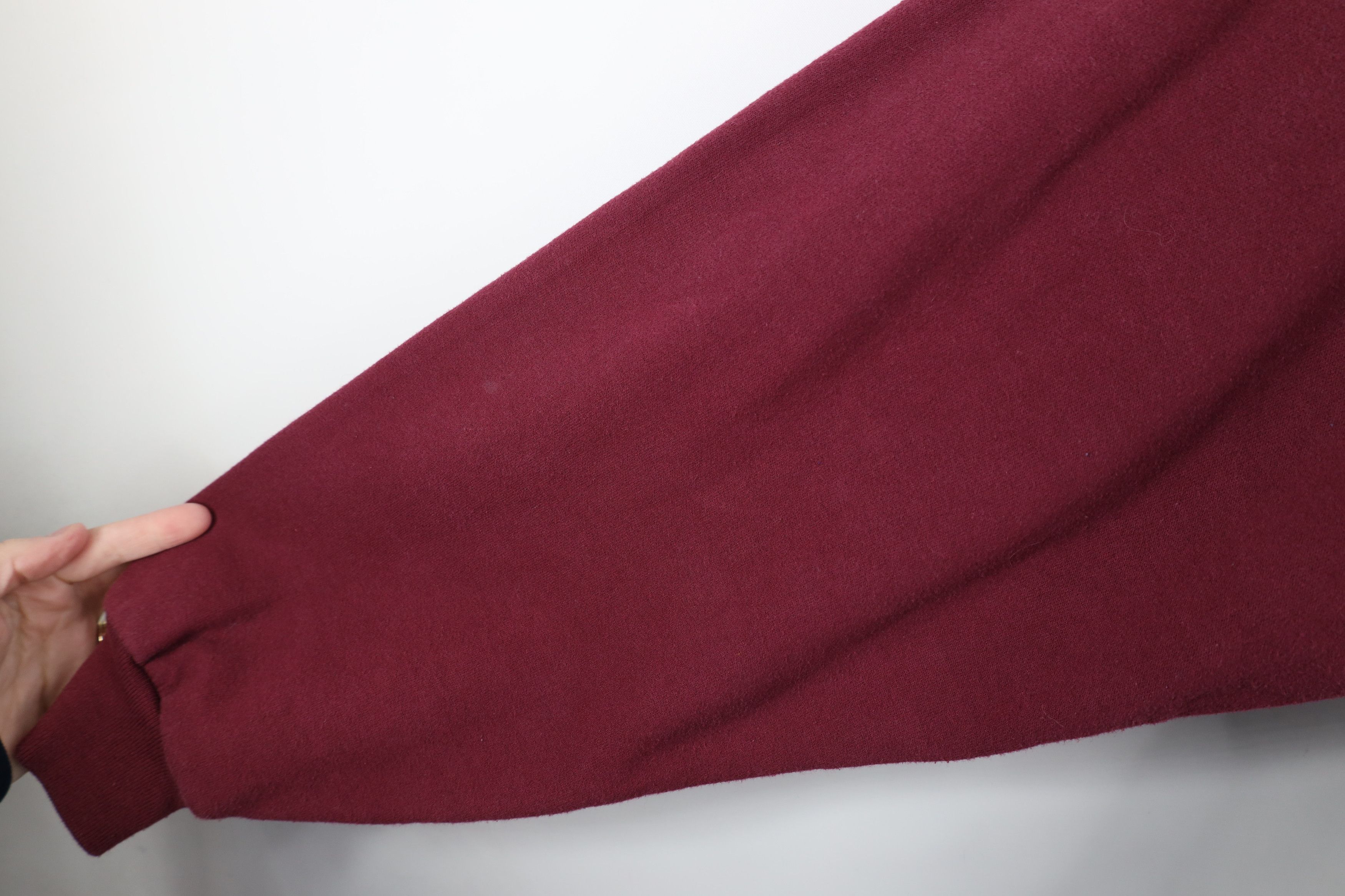 Vintage Vintage 90s Streetwear Blank Crewneck Sweatshirt Maroon Size US XXL / EU 58 / 5 - 7 Thumbnail