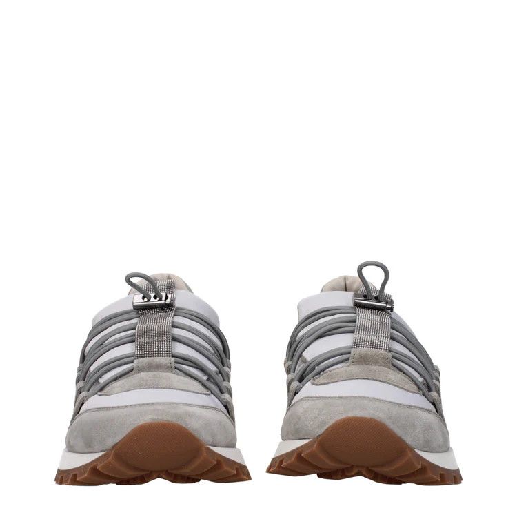 Brunello Cucinelli ob1o1e1024 Fabric Sneakers in Grey Size US 8 / IT 38 - 3 Thumbnail