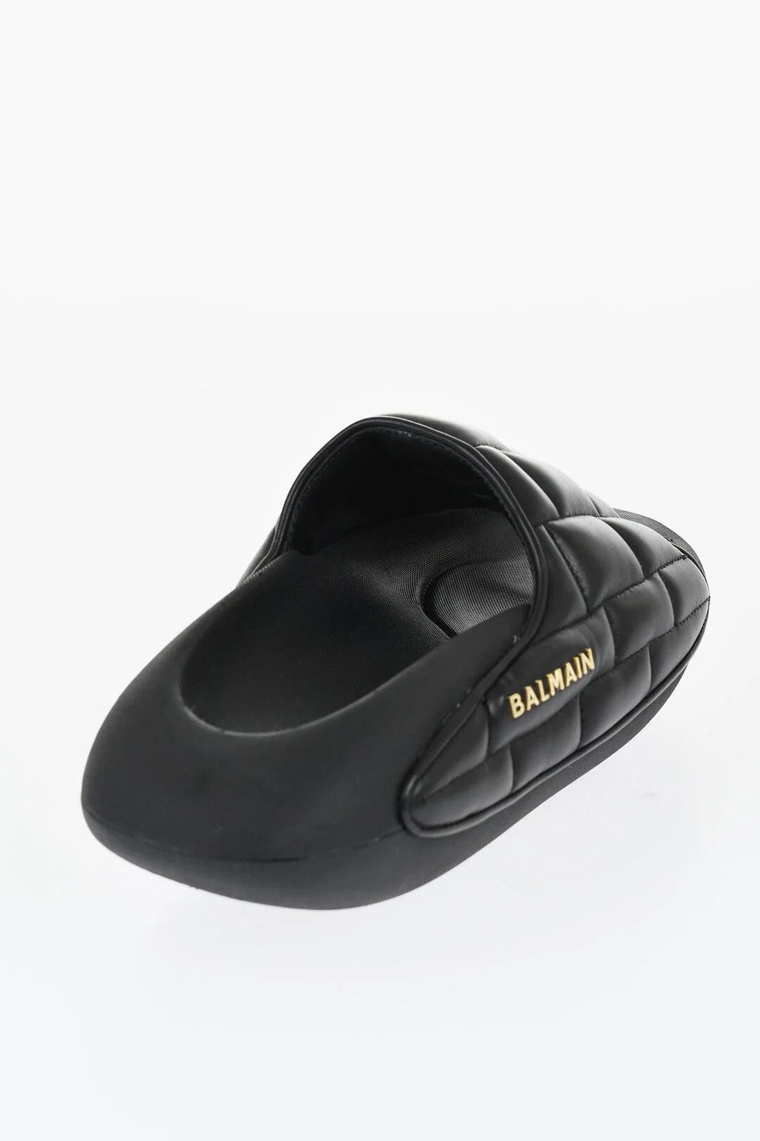 Balmain og1mm0326 Quilted Leather Sandals in Black Size US 6 / IT 36 - 3 Thumbnail