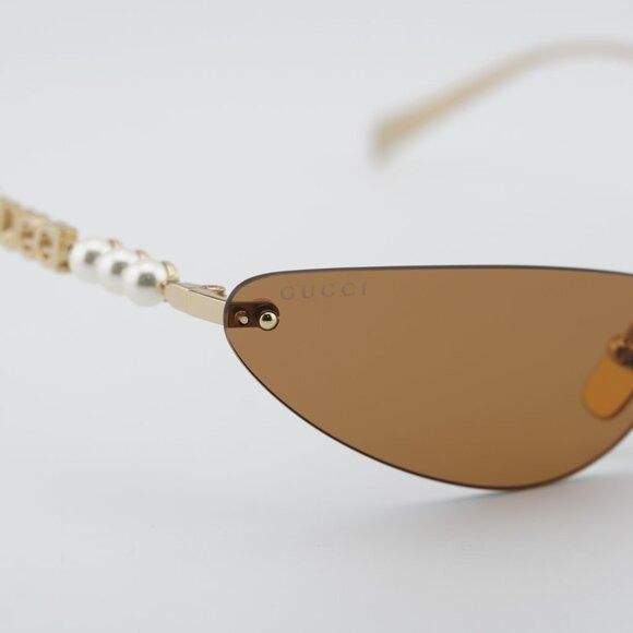 Gucci Gucci GG1920S 003 Sunglasses Shiny Endura Gold with Pearl Size ONE SIZE - 5 Thumbnail