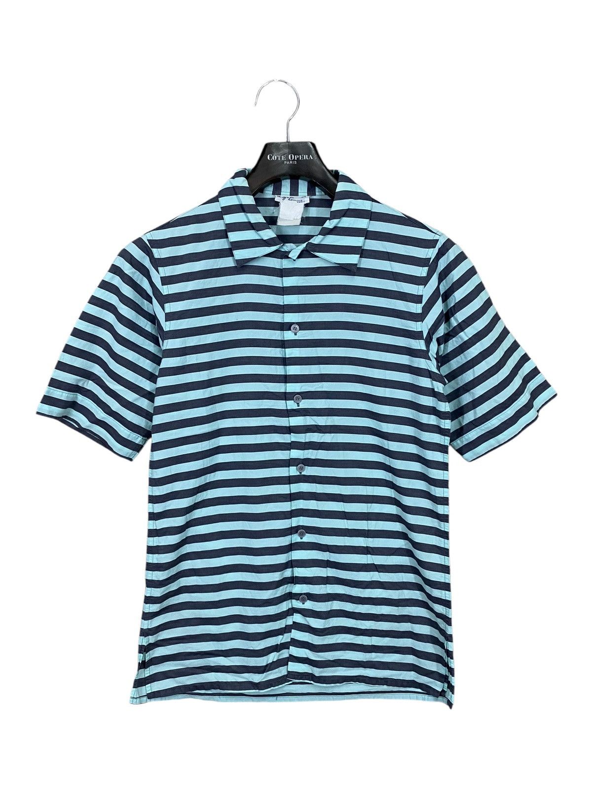 Designer × Vintage × agnes b. Vintage agnes b striped button ups shirt Size US M / EU 48-50 / 2 - 1 Thumbnail