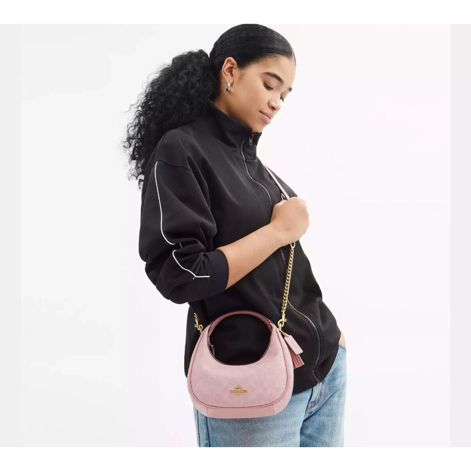 Coach NWT Coach Carmen Mini Crossbody Bag CAM83 Powder Pink Size ONE SIZE - 10 Thumbnail