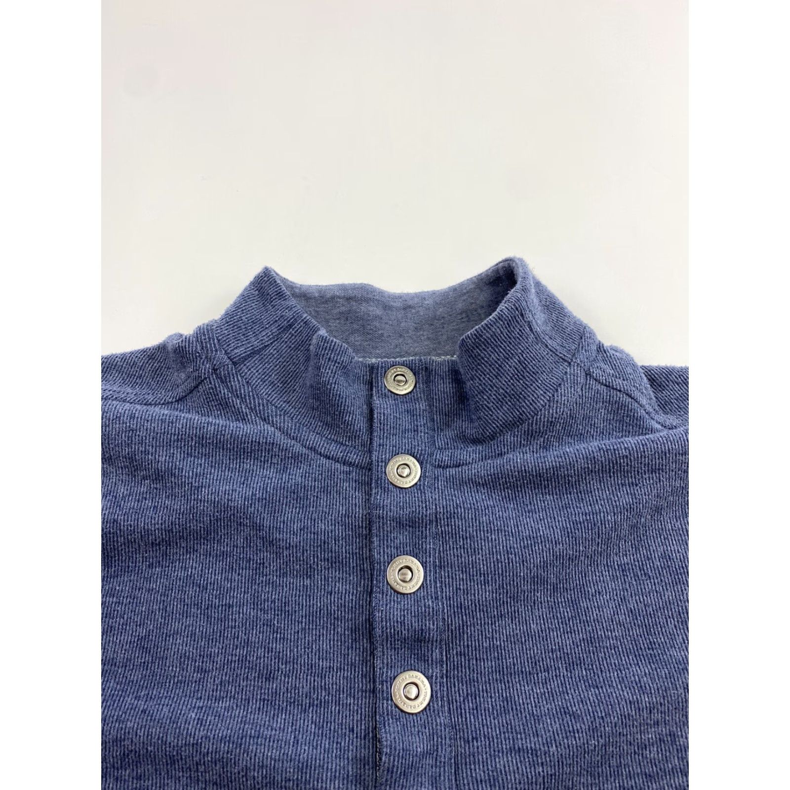 Tommy Bahama Tommy Bahama Sweater Mens Large Blue Mock Neck Quarter Button Size US L / EU 52-54 / 3 - 3 Thumbnail