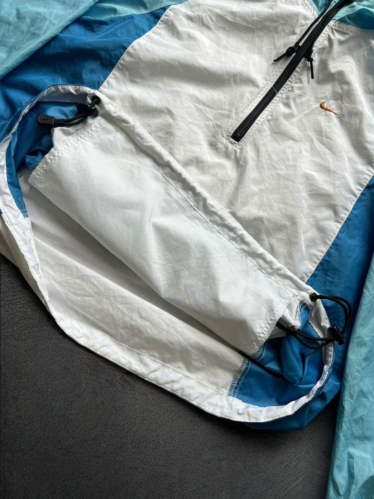 Nike × Vintage OOs Nike Vintage Jacket Nylon Swoosh Hooded Drill Size US M / EU 48-50 / 2 - 9 Thumbnail