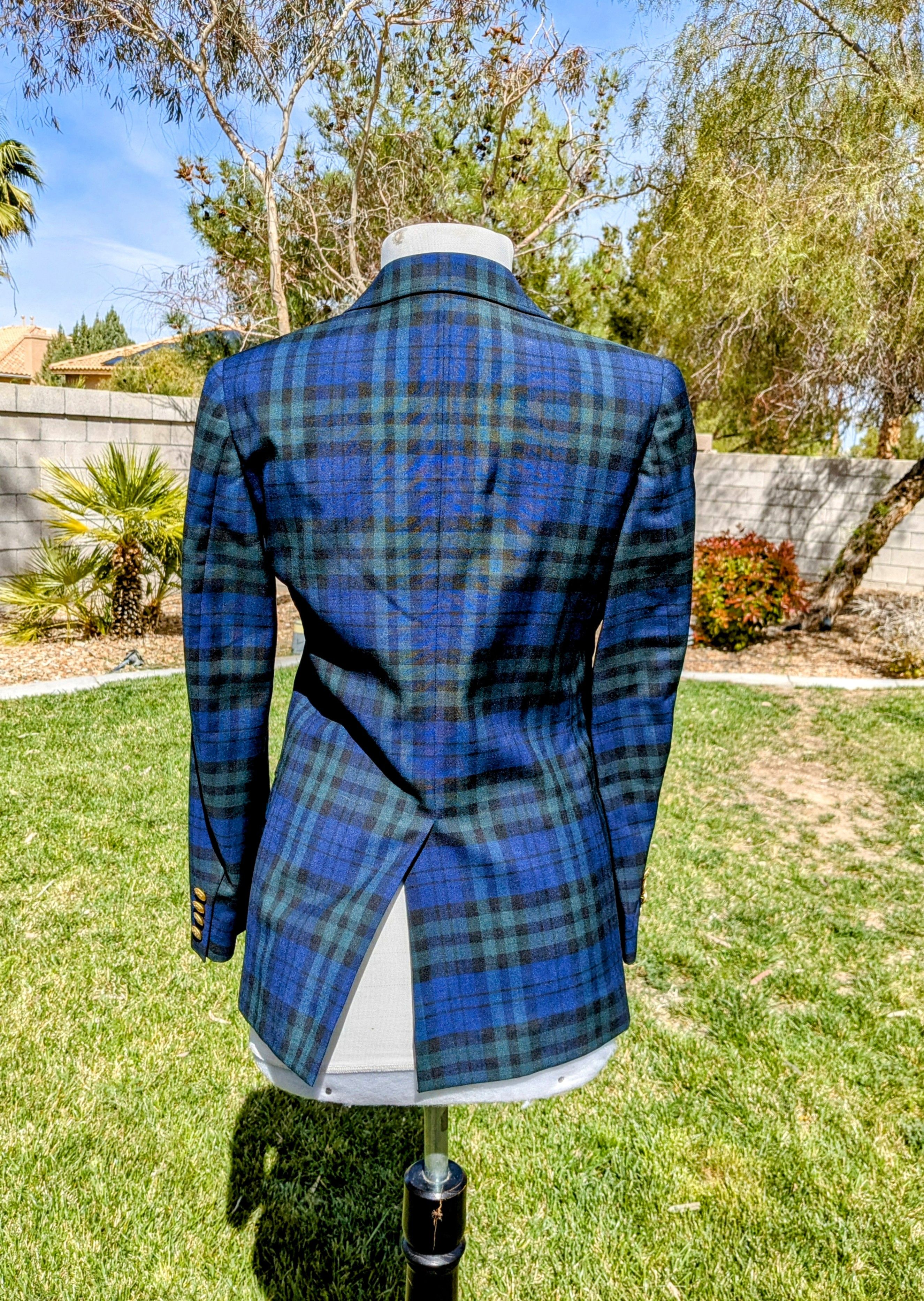 Vintage Vintage Gin Mills Tartan Plaid Petite Blazer Jacket Size S / US 4 / IT 40 - 4 Thumbnail