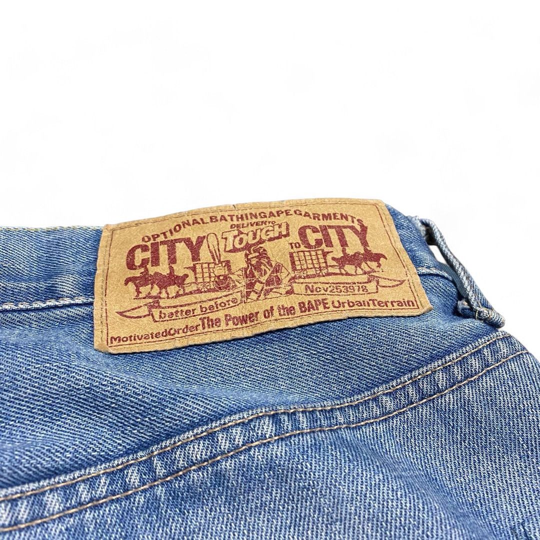 Bape A Bathing Ape (BAPE) - S Embroidered Baggy Jeans Light Blue Size US 30 / EU 46 - 9 Thumbnail