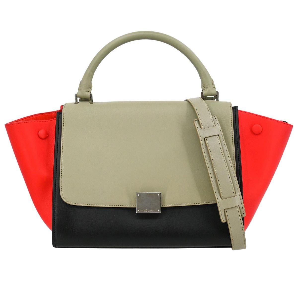Celine Celine Tricolor Trapeze Bag Leather Size ONE SIZE - 1 Thumbnail
