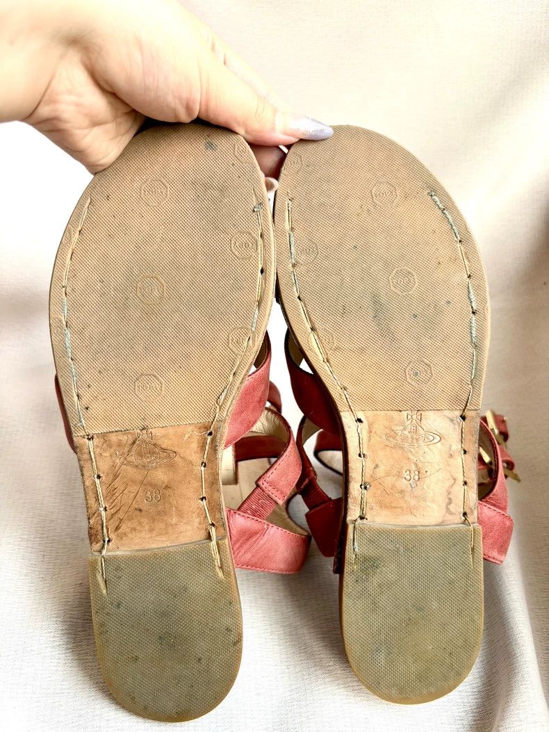 Vivienne Westwood Vivienne Westwood Red and brown Roman sandals Size US 7.5 / IT 37.5 - 9 Thumbnail