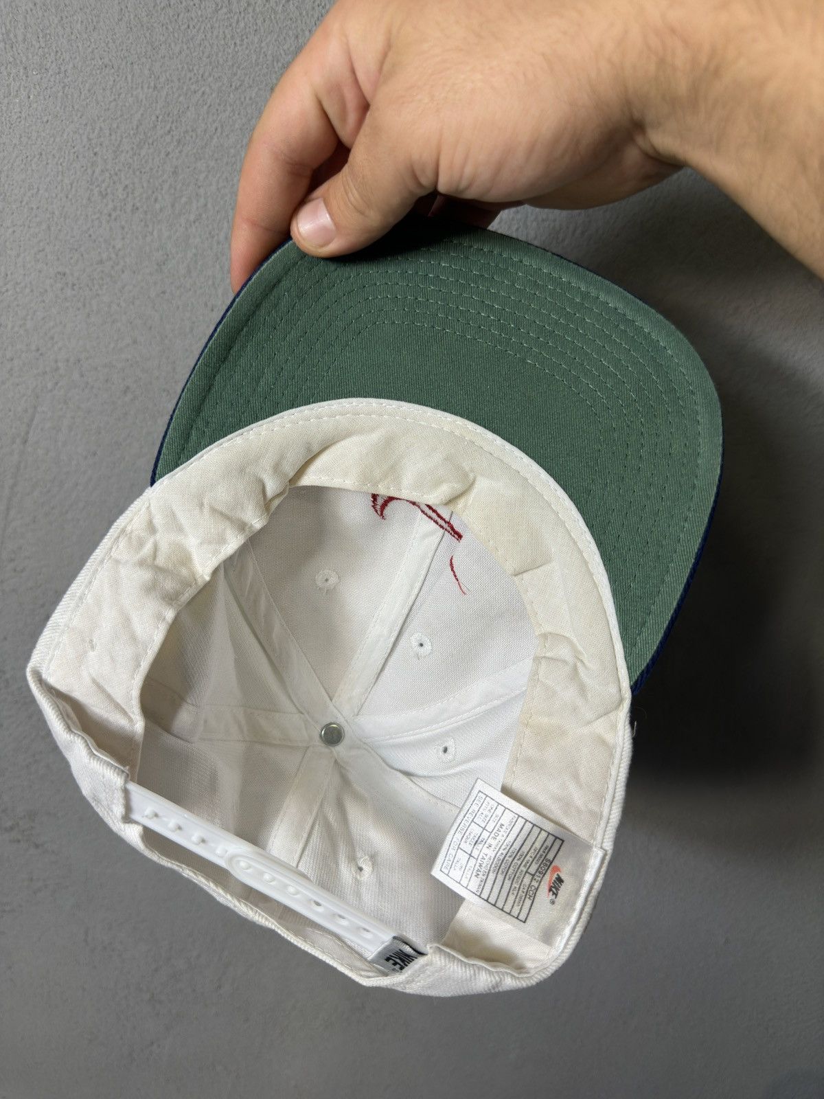 Nike × Vintage Nike vintage White Cap Size ONE SIZE - 5 Thumbnail