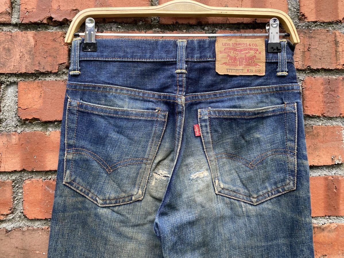 Levi's Vintage Clothing W29x33.5 Vintage levi's 517 distreseed flare big E USA Size 29" - 5 Thumbnail