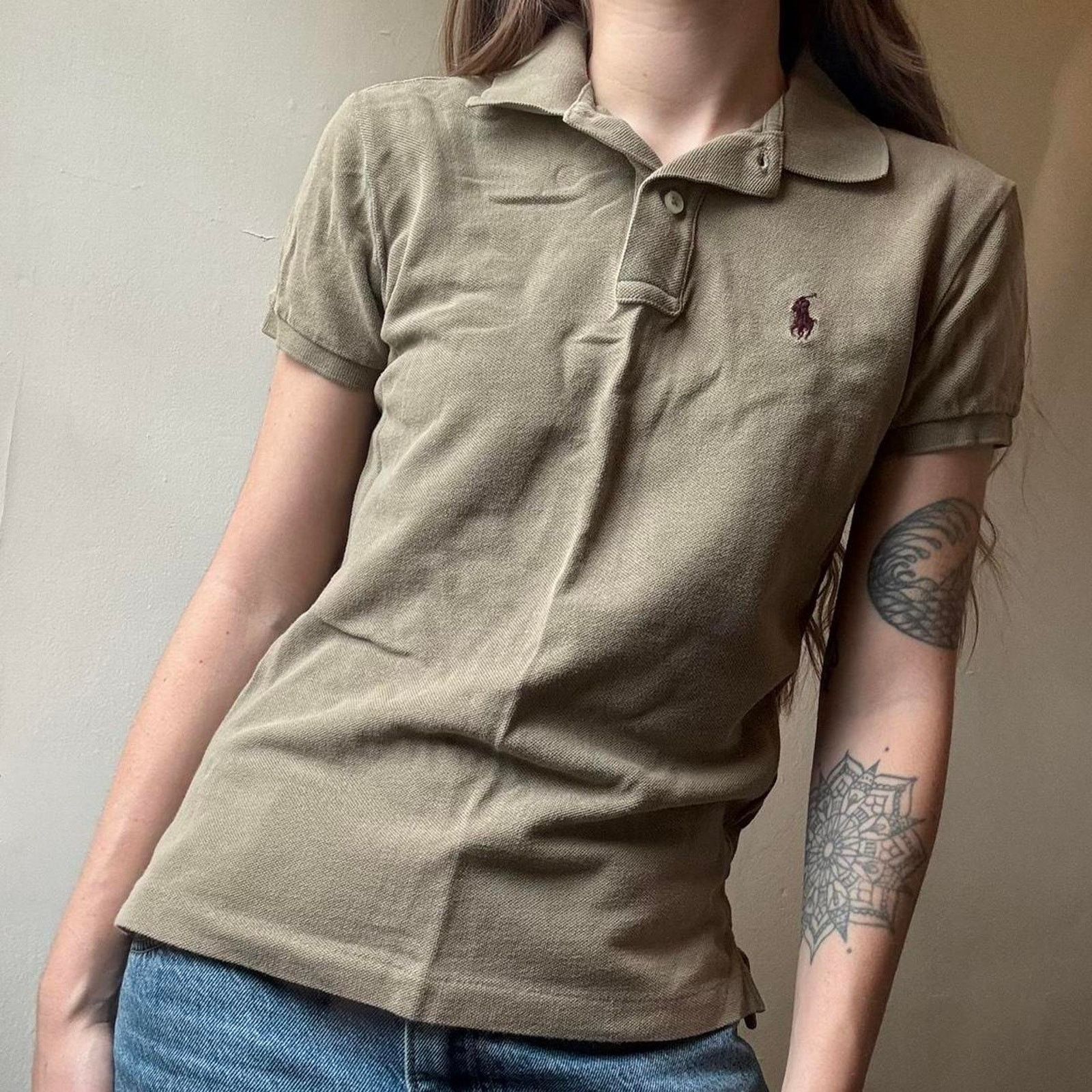 Ralph Lauren Vintage Ralph Lauren Khaki Green Polo XS Cotton Preppy Size XS / US 0-2 / IT 36-38 - 3 Thumbnail