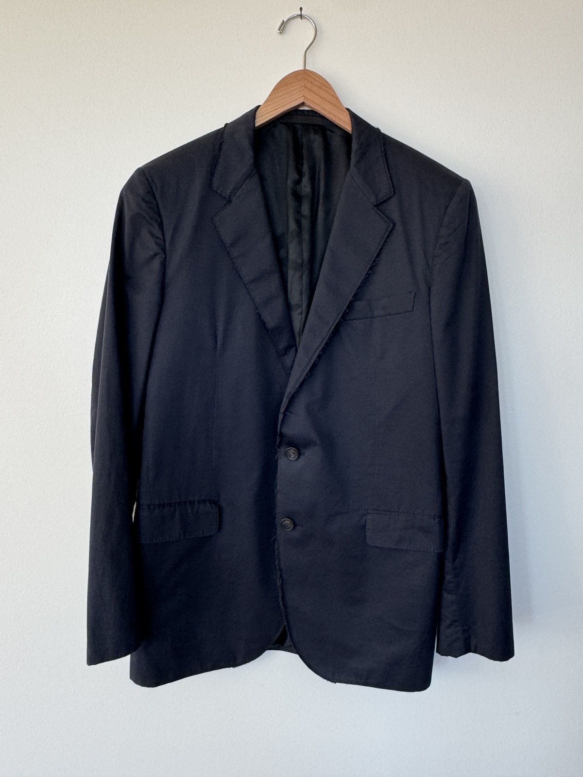 Lanvin Lanvin Blazer Jacket Raw Edge Navy Sz 52 Size 52R - 1 Thumbnail