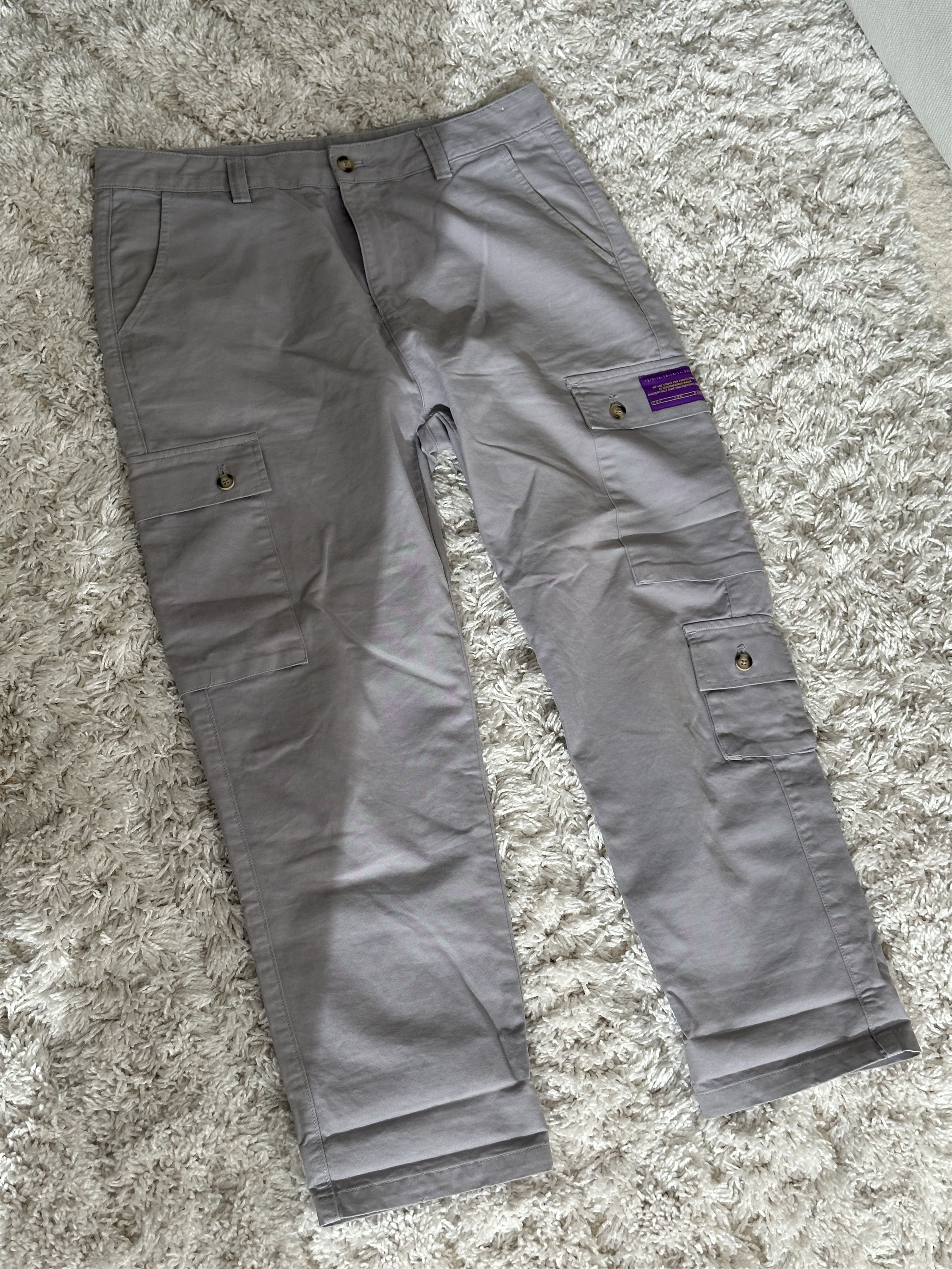Other Gray 34W Cargo Pants Mens Korean Streetwear Hip Hop Techwear Size US 34 / EU 50 - 1 Thumbnail