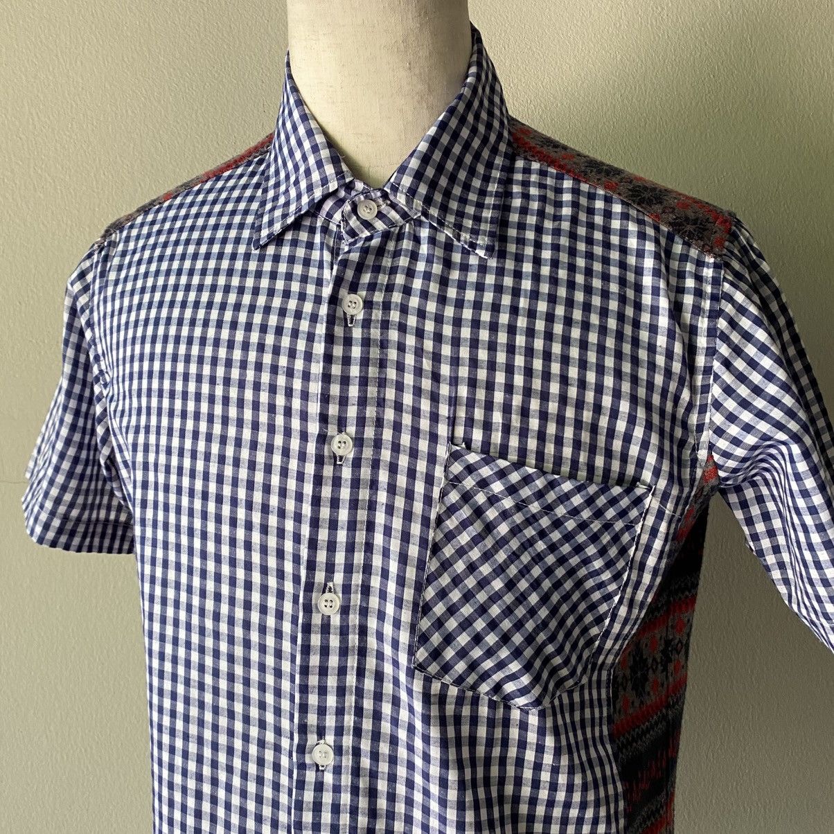 Comme des Garcons × Comme des Garcons Homme Plus COMME des GARCONS Patchwork Checkered Fusion Shirt Size US L / EU 52-54 / 3 - 11 Thumbnail