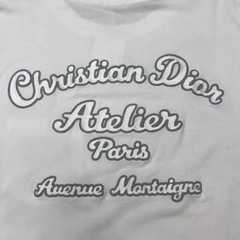 Dior Dior Embroidered Logo Short Sleeve TShirt-2506 Size US L / EU 52-54 / 3 - 4 Thumbnail