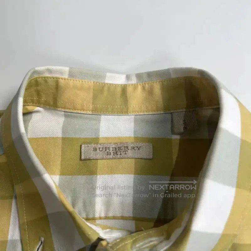 Burberry Burberry Yellow Checkered Cotton Shirt for Men. Size US S / EU 44-46 / 1 - 3 Thumbnail