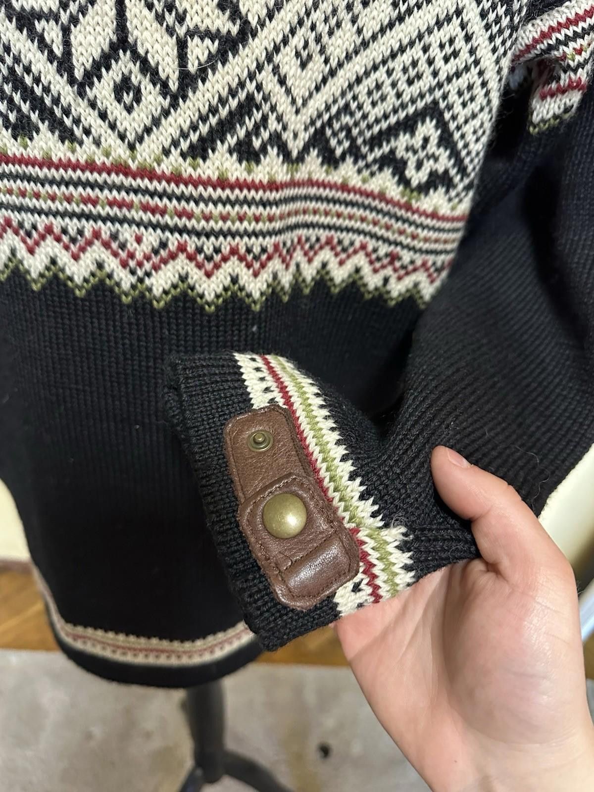 DALE OF NORWAY Mens Zip Neck Jumper Sweater L Black