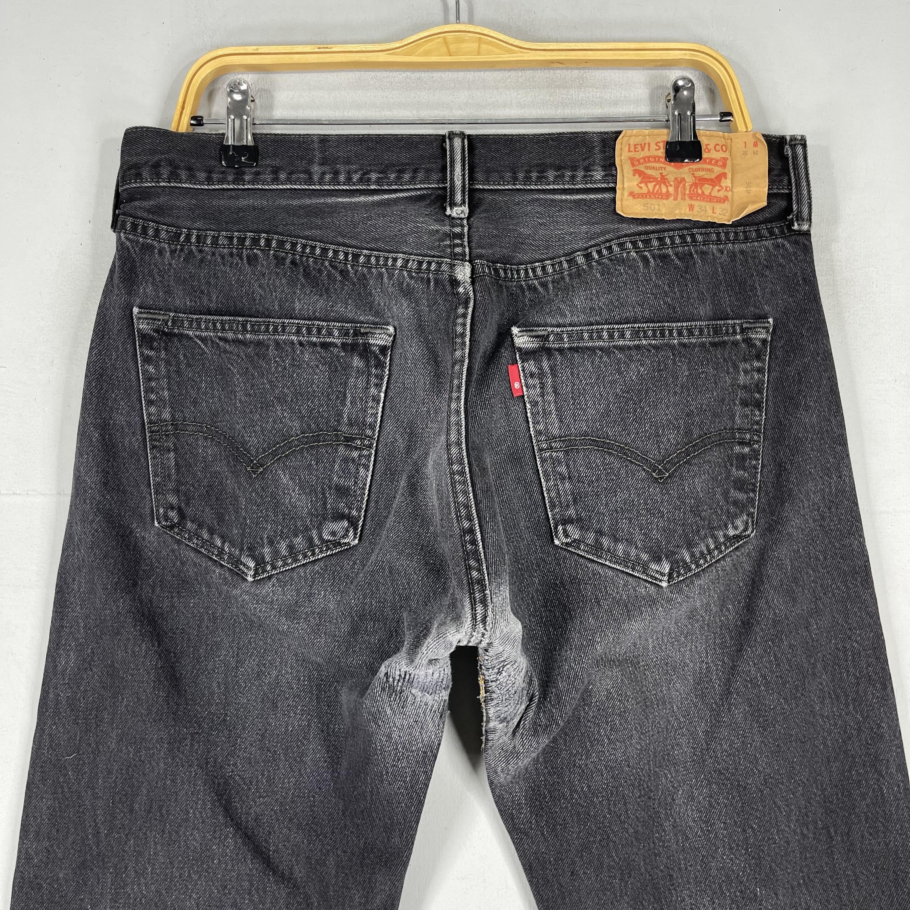 Levi's × Vintage Vintage Distressed Levis 501 Button Fly Reinforced Jeans Size US 34 / EU 50 - 9 Thumbnail