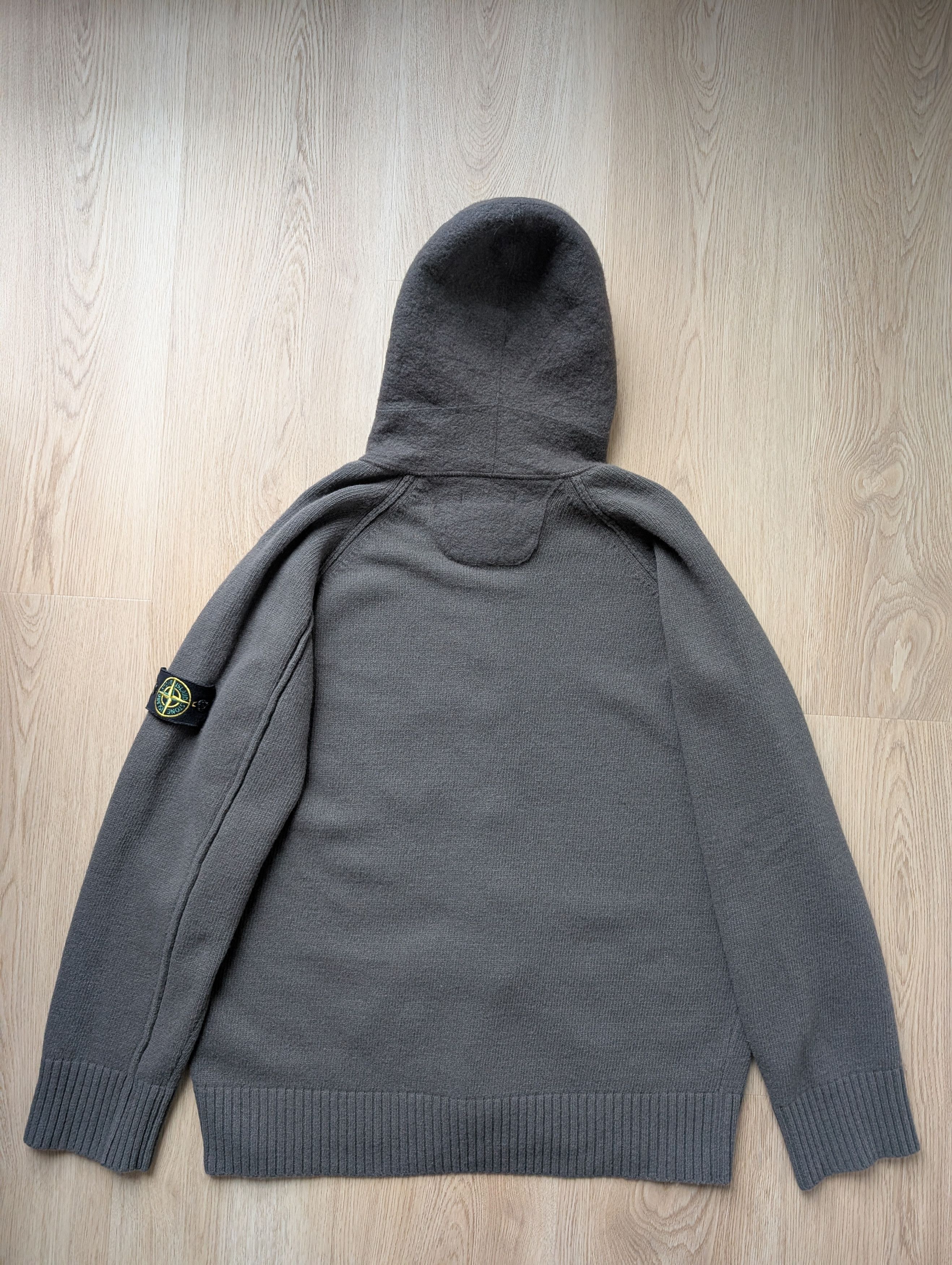 Stone Island Stone Island Zip Up Button Wool Hooded Sweater Cardigan Size US XXL / EU 58 / 5 - 12 Thumbnail